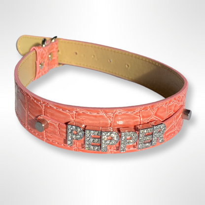 Personalised Dog Collars with Sparkling Letters