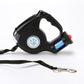 Retractable Dog Leash with a Built-in Flashlight and Waste Bags Dispenser