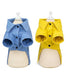 Colourful denim dog jacket front