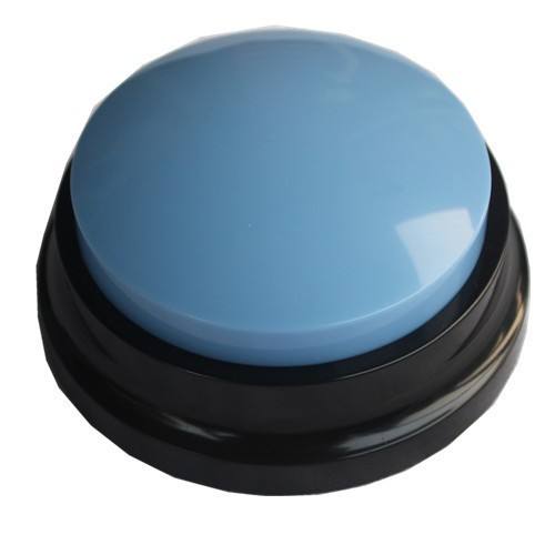 Dog Recordable Talking Button Blue