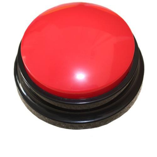 Dog Recordable Talking Button Red